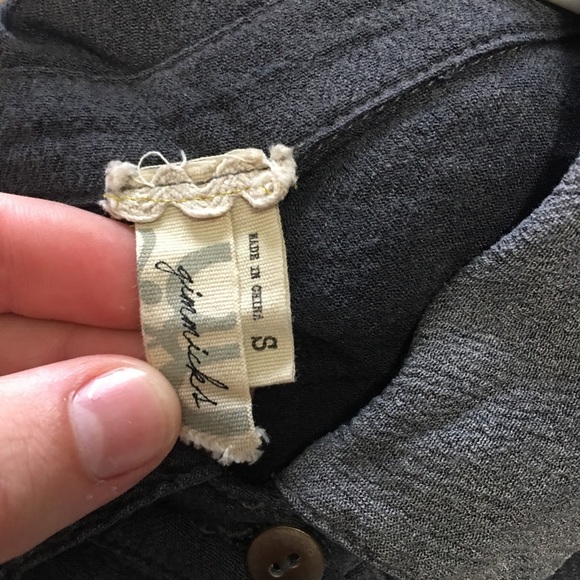 Grey/black buckle button up - Picture 2 of 3